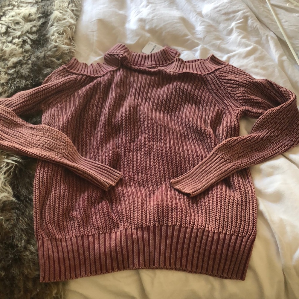 Free People cold shoulder sweater